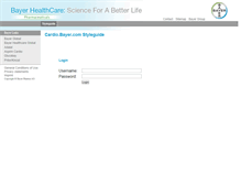 Tablet Screenshot of cardio.bayer.com